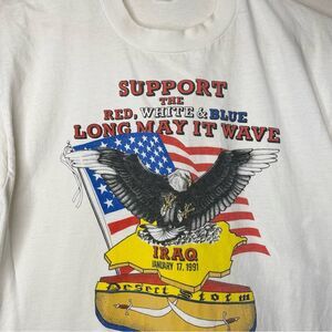 Stedman Operation Desert Storm Iraq T Shirt Vintage 1991 Sword Eagle Size L